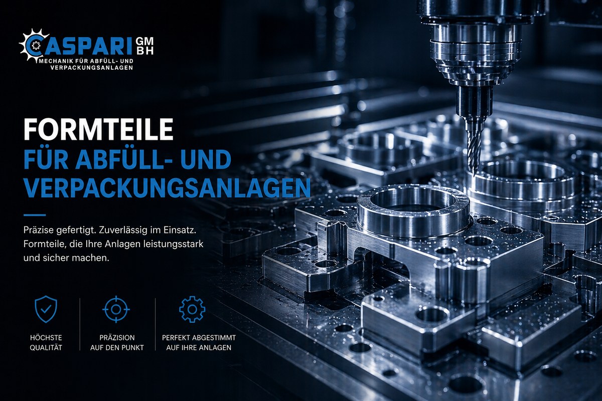CNC-gefräste Formatteile für Abfüll- und Verpackungsanlagen – Caspari GmbH Hilden